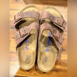 Birkenstock Brown Suede, Size 43, Two-Strap Sandals